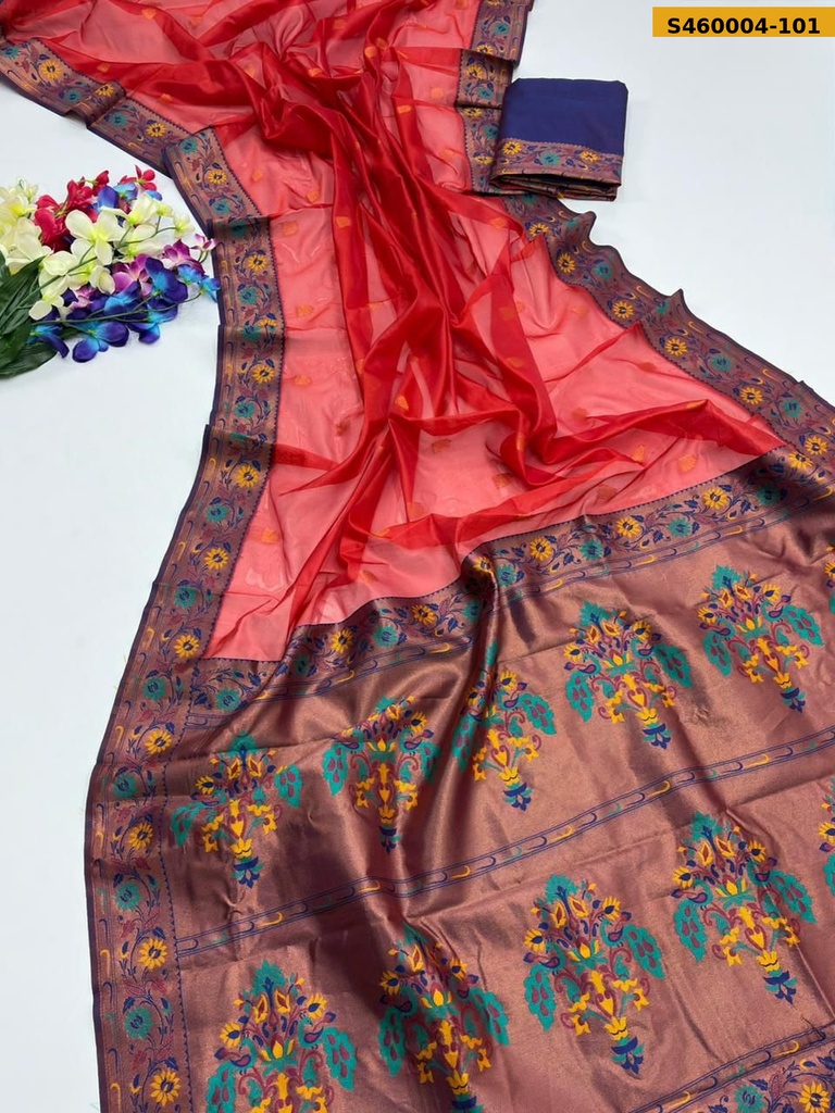 [S460004-101] Fancy Soft Tissue Silk Paithani Saree (S460004-101)