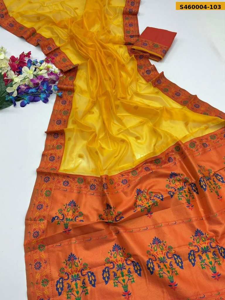 Fancy Soft Tissue Silk Paithani Saree
