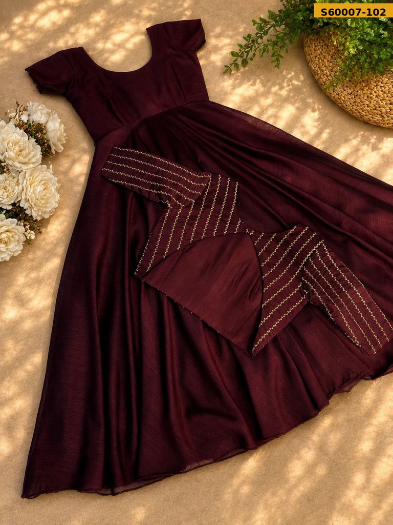 Fancy Vichithra Silk Gown & Coat