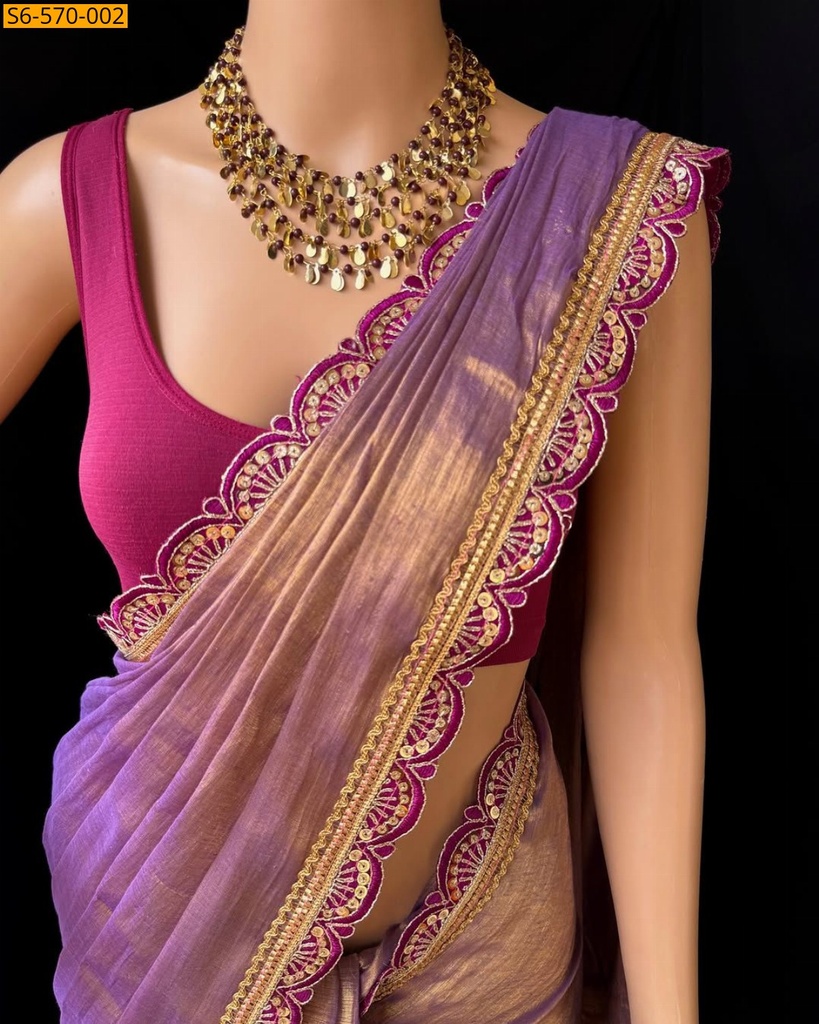 Fancy Cotton Tissue silk saree