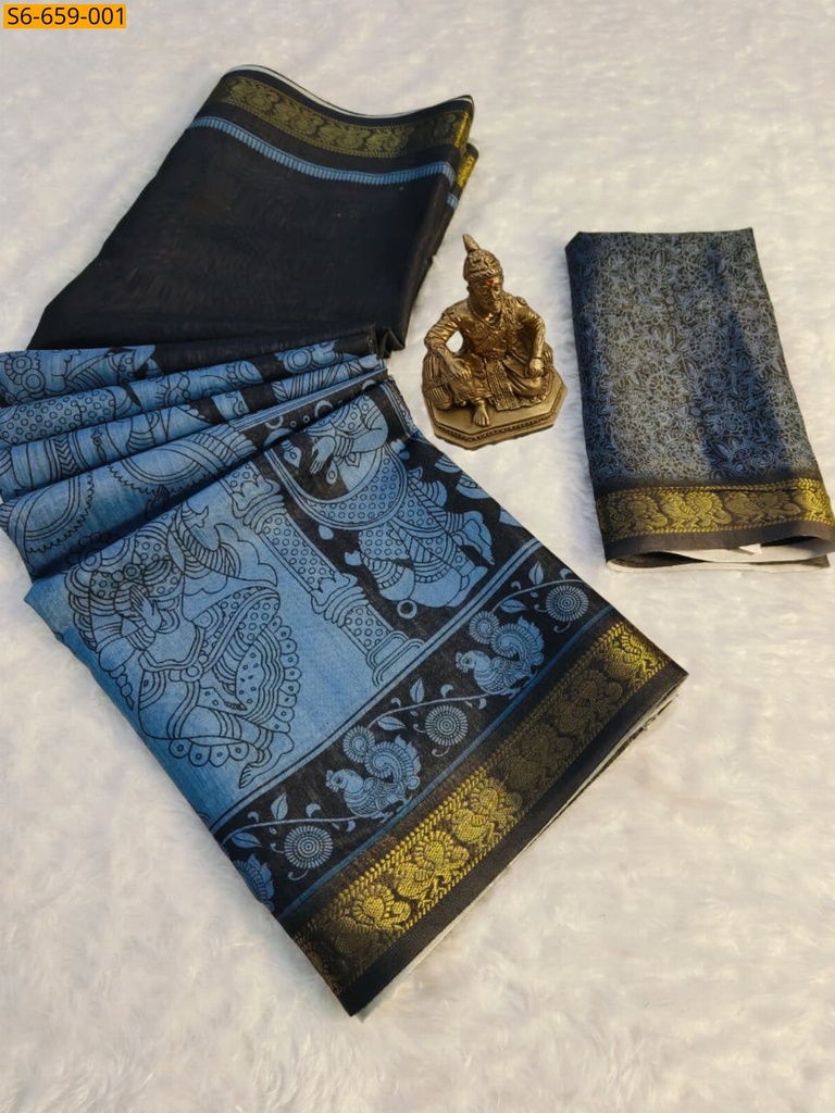 [S6-659-001] Fancy Mulmul Cotton Saree
