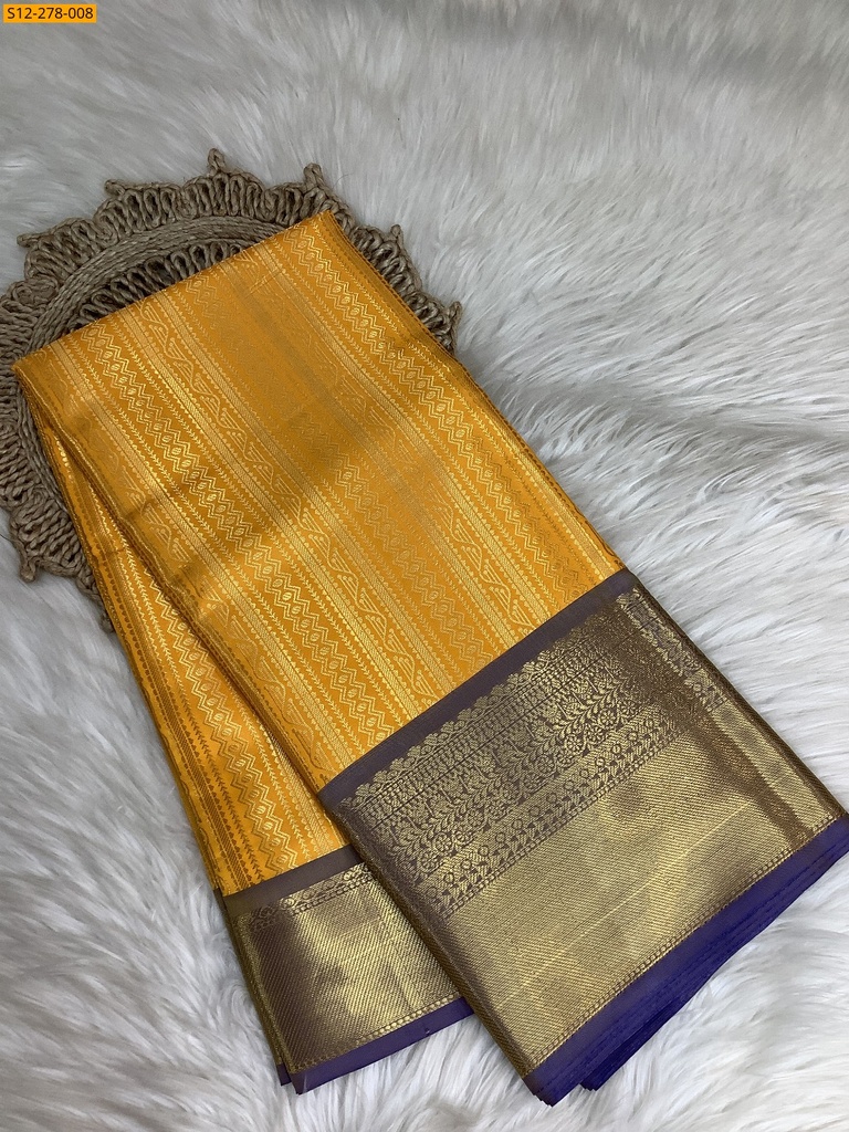 [S12-278-008] Banarsi semi kataan soft silk Saree (S12-278-008)