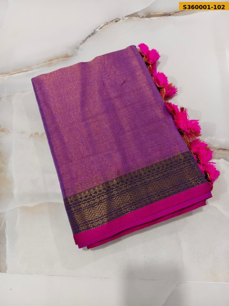 Fancy Bengal Tissue Khadi Cotton Saree