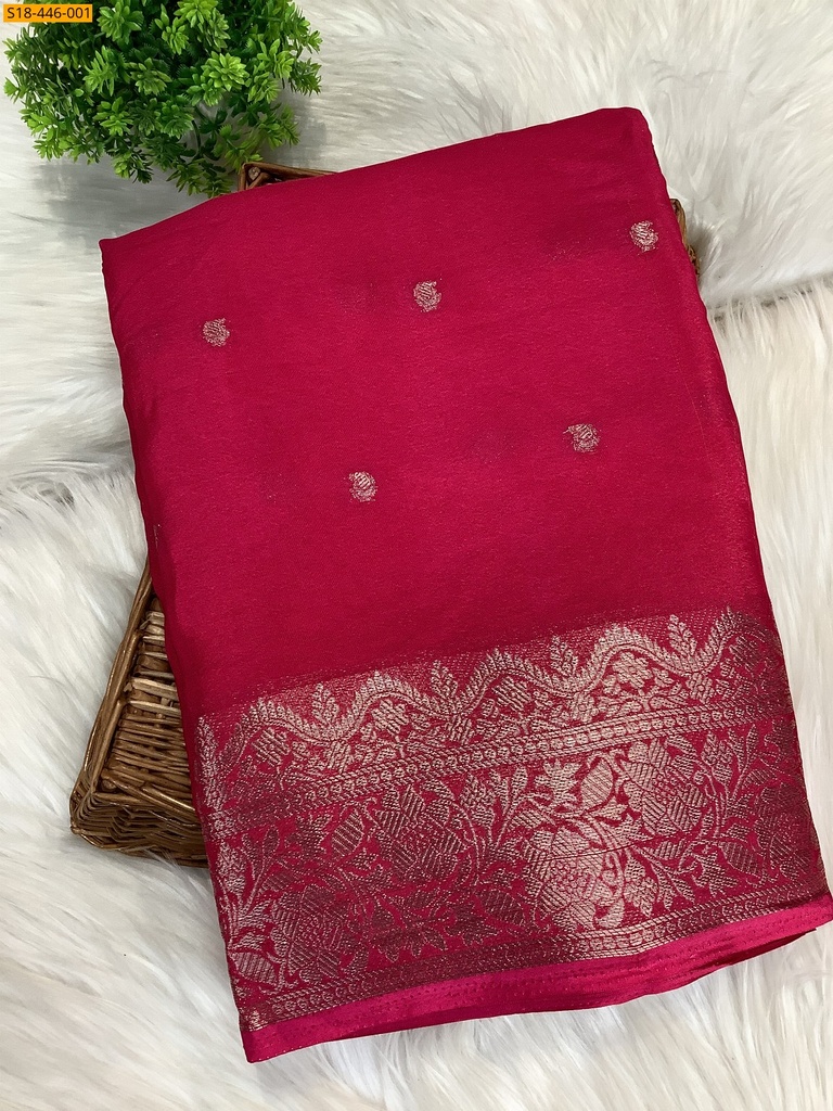 [S18-446-001] Fancy Crepe Silk saree