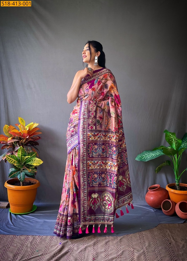 [S18-413-001] Fancy Cotton Sarees