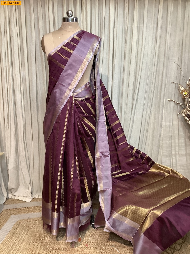 [S19-142-001] Banarasi semi katan soft silk sarees