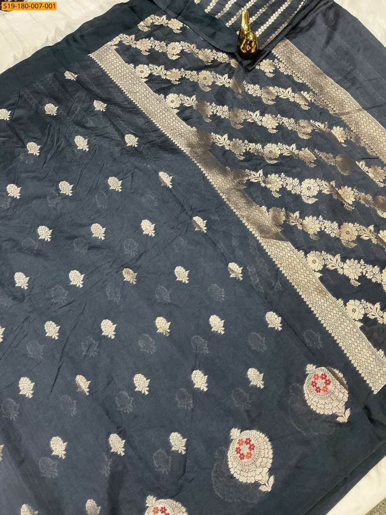 [S19-180-007] Banarasi Semi katan Silk Saree