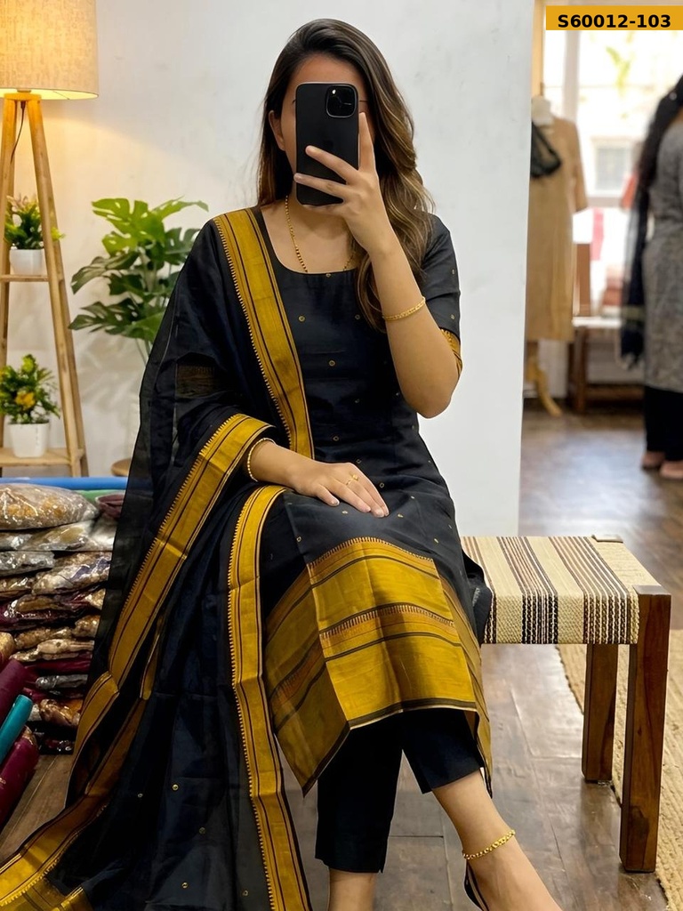 Fancy Kanchi Cotton Top And Dupatta
