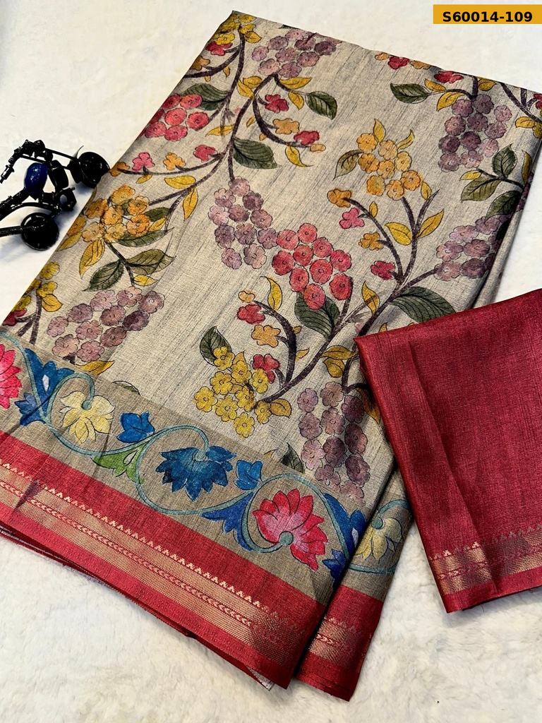 Fancy Tussar Silk Saree