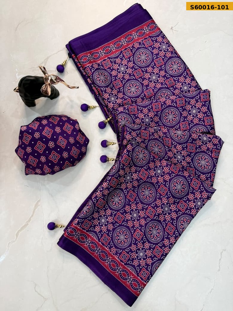 [S60016-101] Fancy Crepe Gajji Silk Saree (S60016-101)