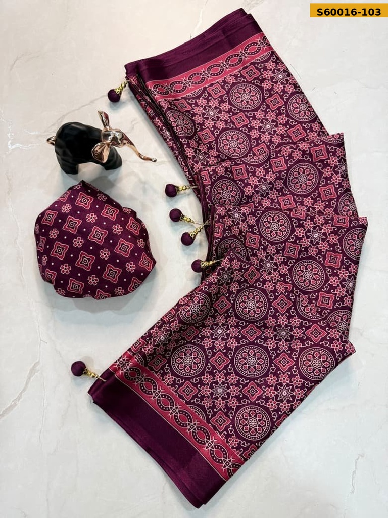 Fancy Crepe Gajji Silk Saree