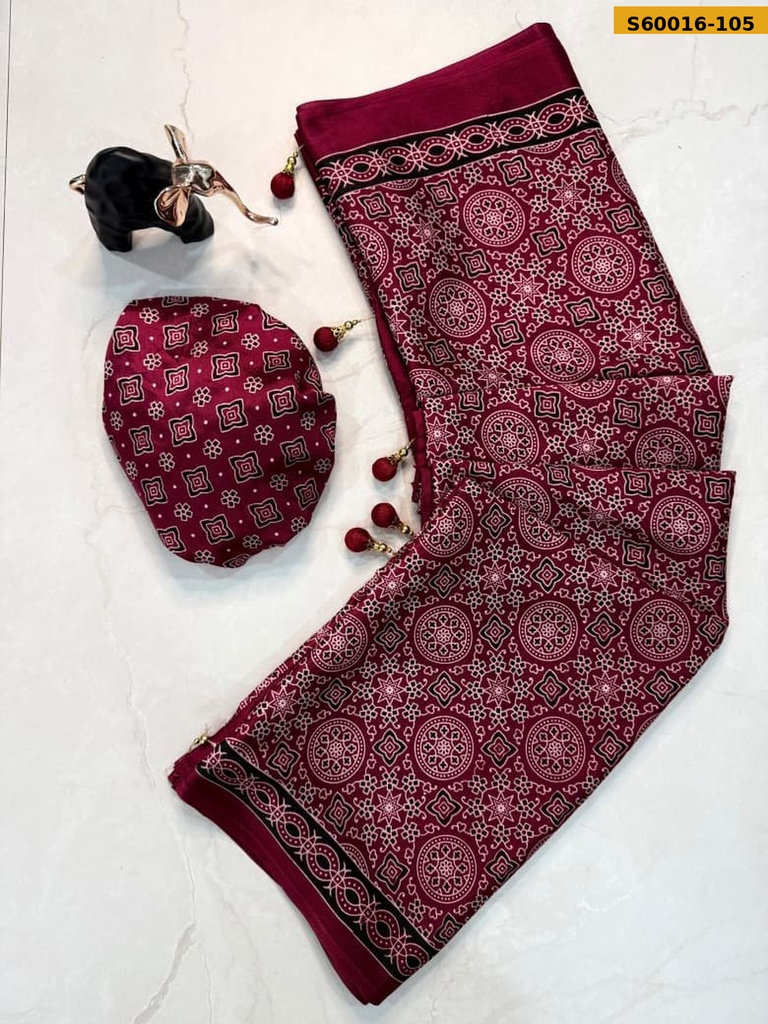 Fancy Crepe Gajji Silk Saree