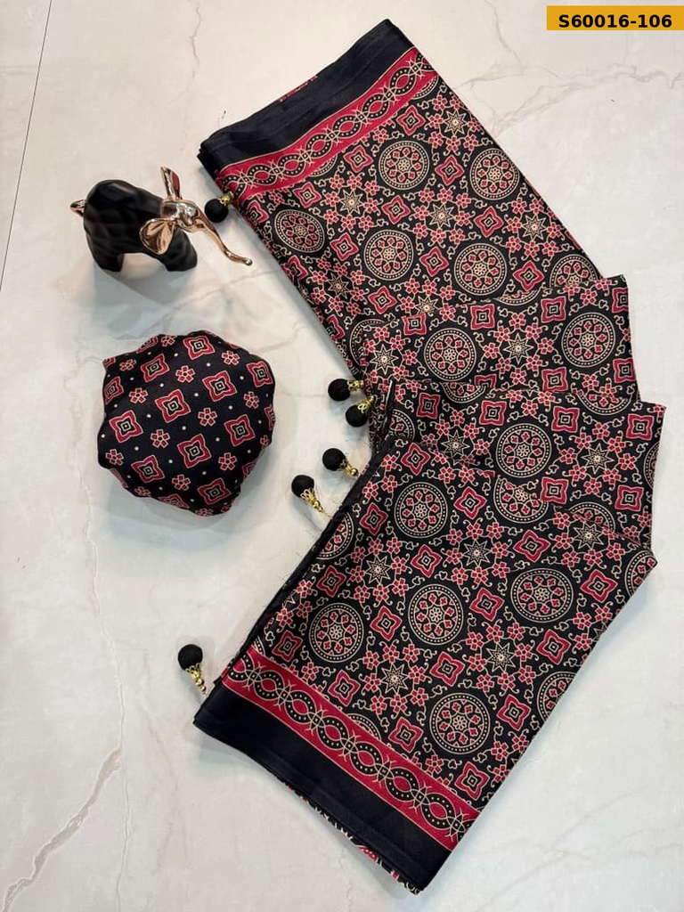 Fancy Crepe Gajji Silk Saree