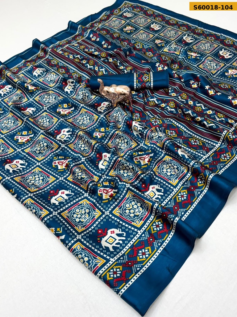Fancy Modal Satin Patola Printed Saree