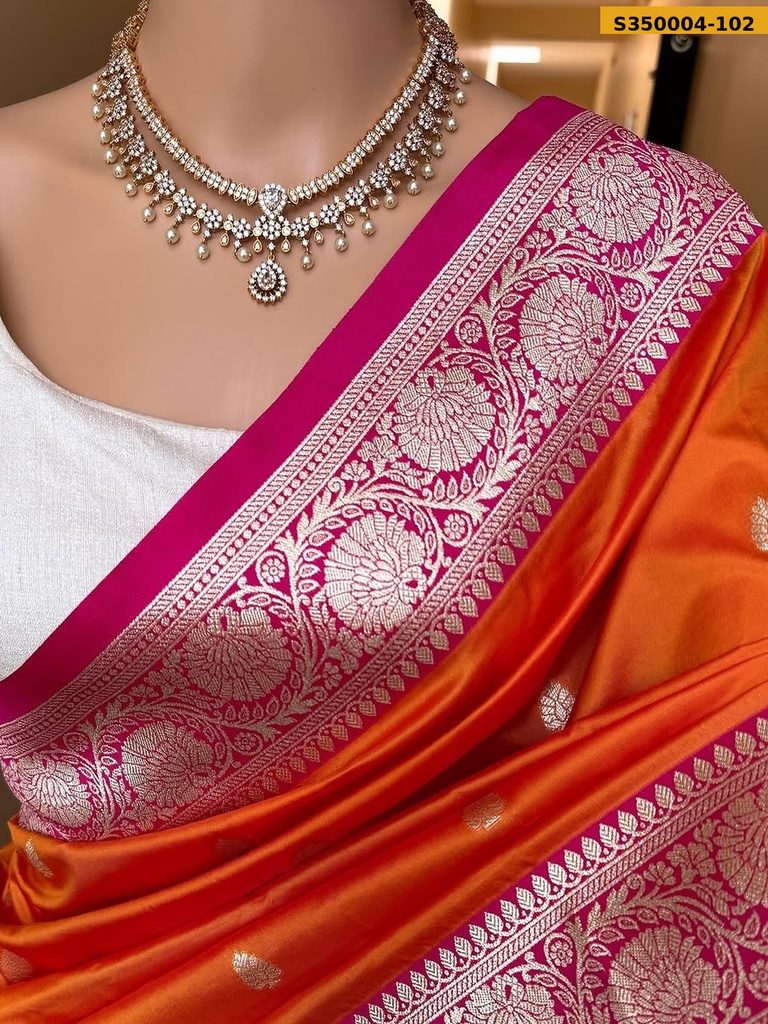 Fancy Banarsi soft silk saree