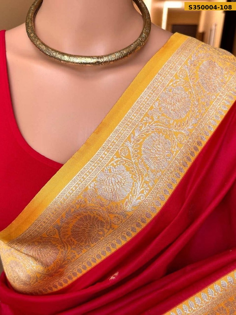Fancy Banarsi soft silk saree