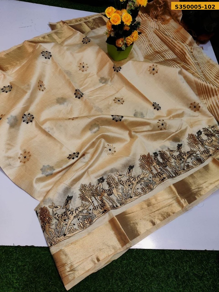 Soft tussar silk sarees