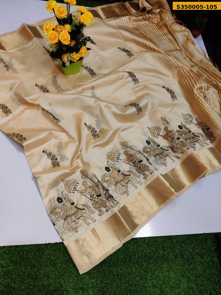 Soft tussar silk sarees
