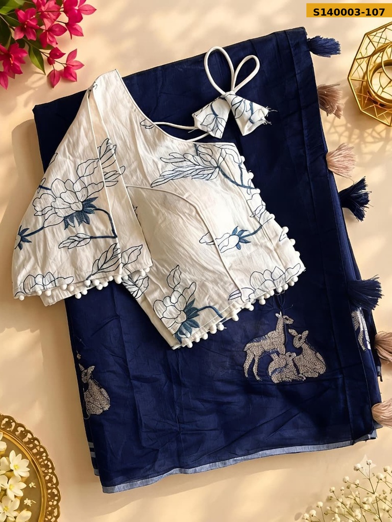 Premium chanderi deer saree