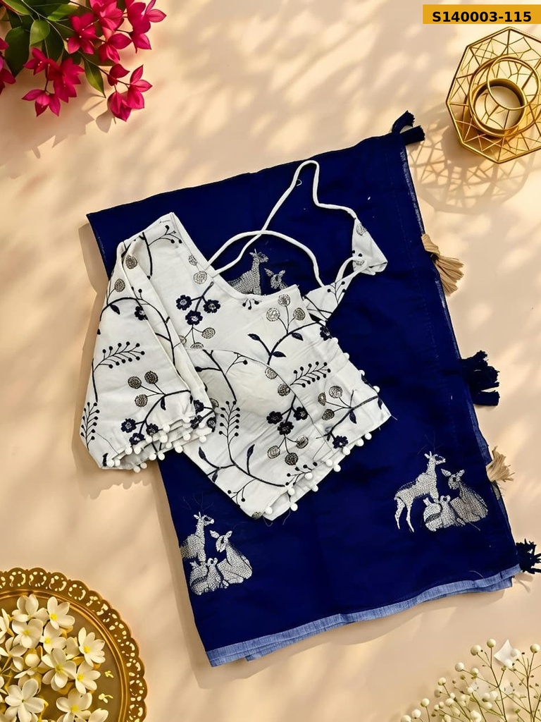 Premium chanderi deer saree