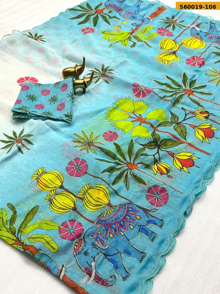 Fancy Soft Chanderi Cotton Saree