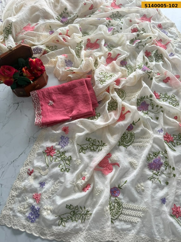 Fancy Soft Rangoli Silk Crush Saree