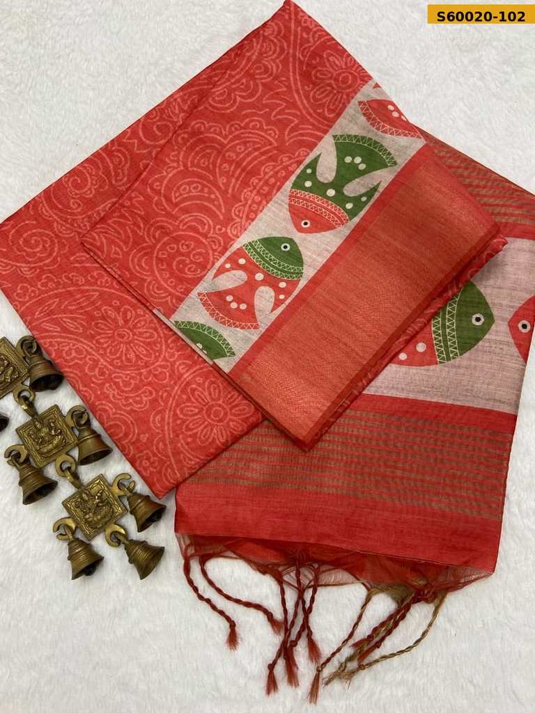 Fancy Soft Tussar Silk Saree
