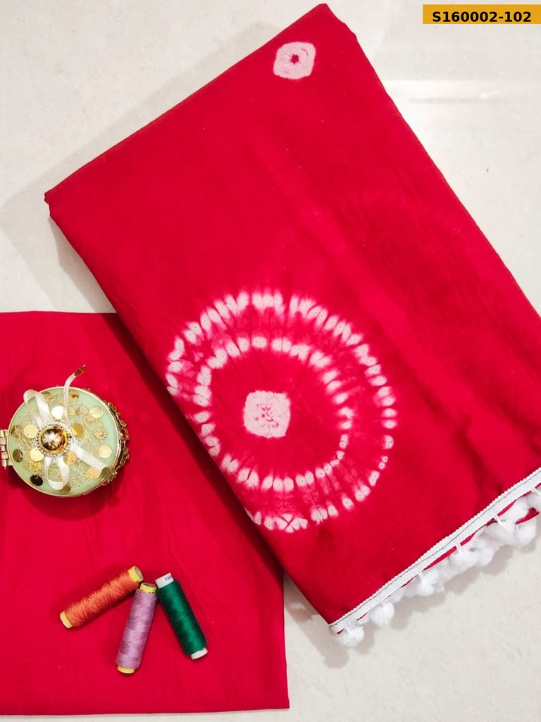 Fancy Mulmul Cotton Sarees with pom pom