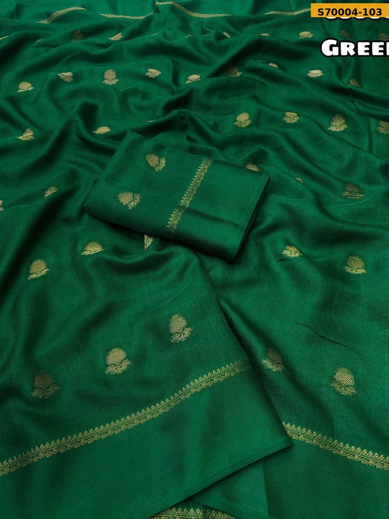 Fancy Khadi Silk Thousand Butti Zari Weaving Saree