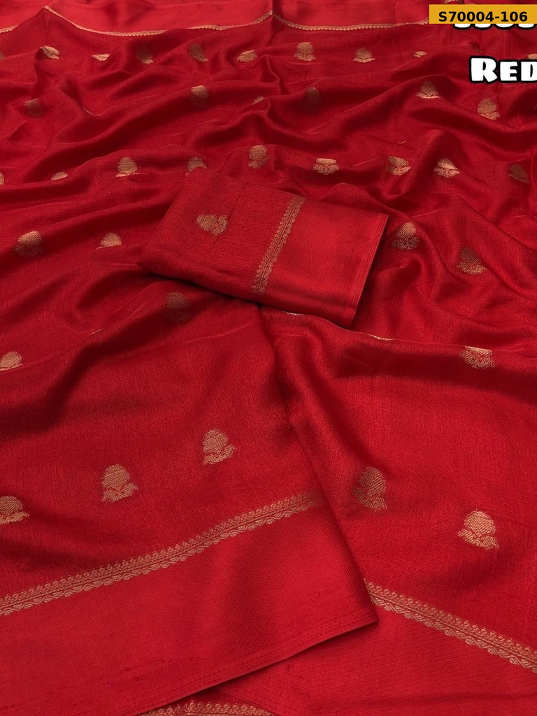 Fancy Khadi Silk Thousand Butti Zari Weaving Saree