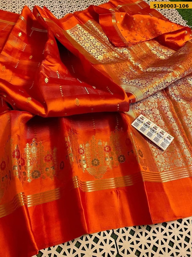 Fancy Raw Mango Silk Sarees