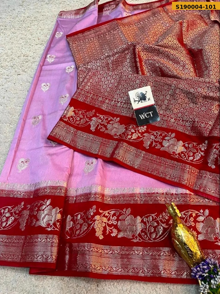 [S190004-101] Banarasi Soft Raw Mango silk saree (S190004-101)