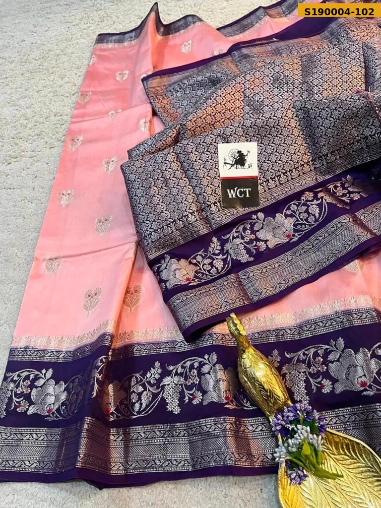 Banarasi Soft Raw Mango silk saree