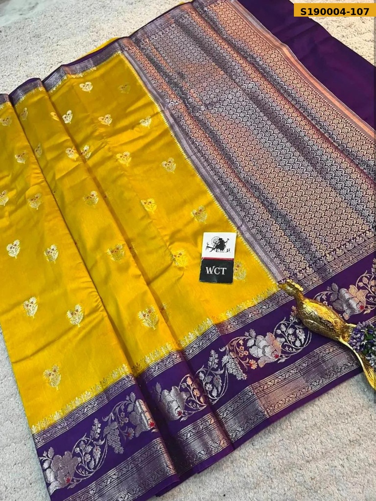 Banarasi Soft Raw Mango silk saree