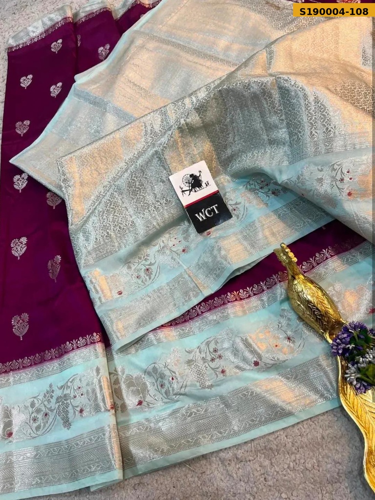 Banarasi Soft Raw Mango silk saree