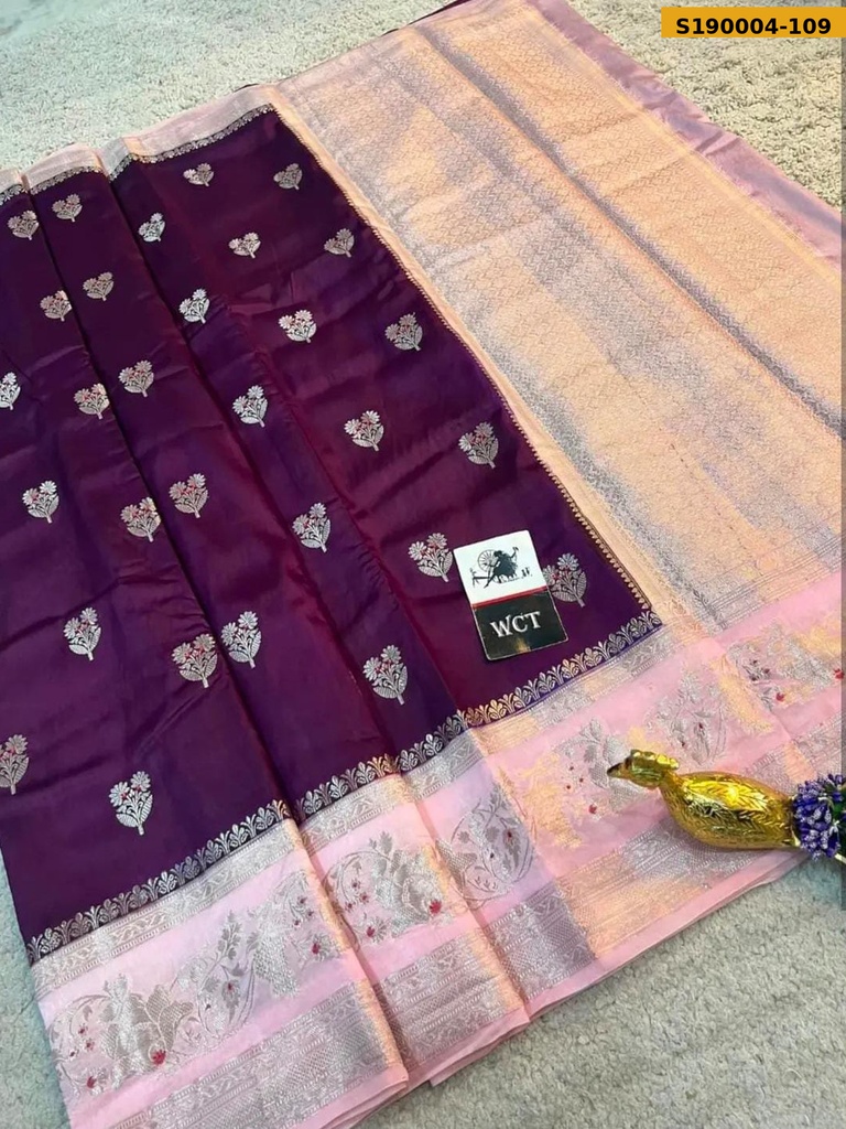 Banarasi Soft Raw Mango silk saree