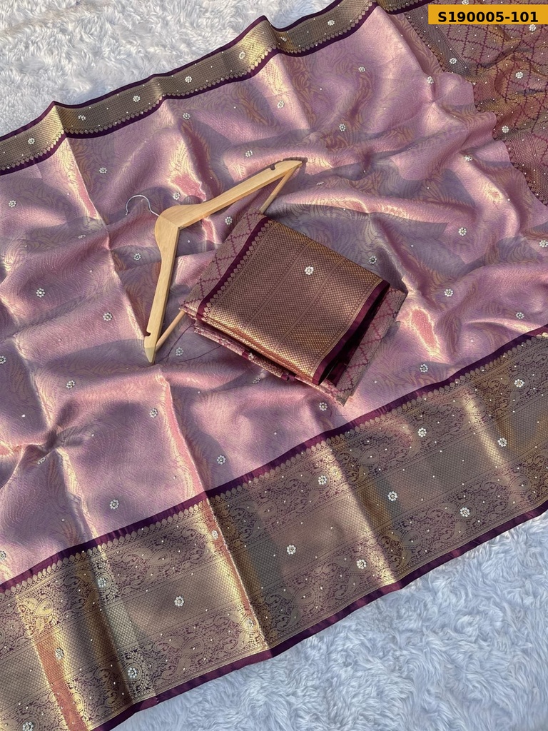 [S190005-101] Fancy Banarasi Kanchivaram Tissue Silk Sarees (S190005-101)