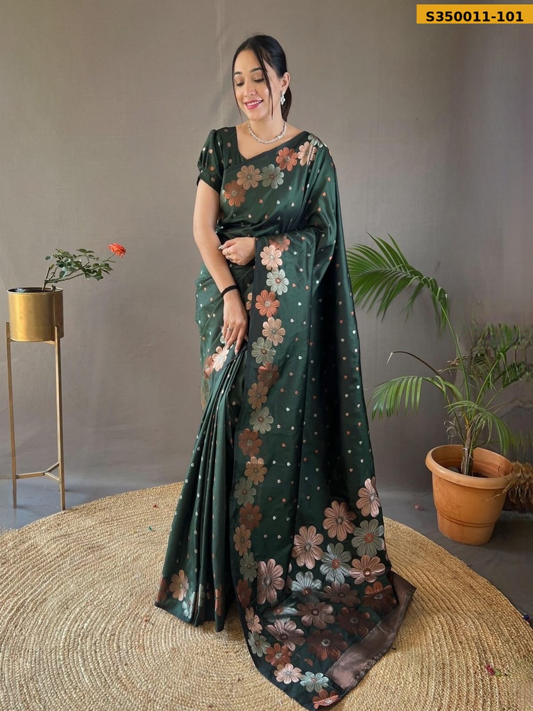 [S350011-101] Fancy Soft silk saree (S350011-101)
