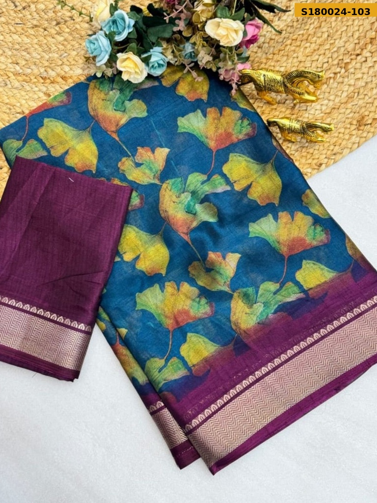 Fancy Bleck Dola Silk Saree