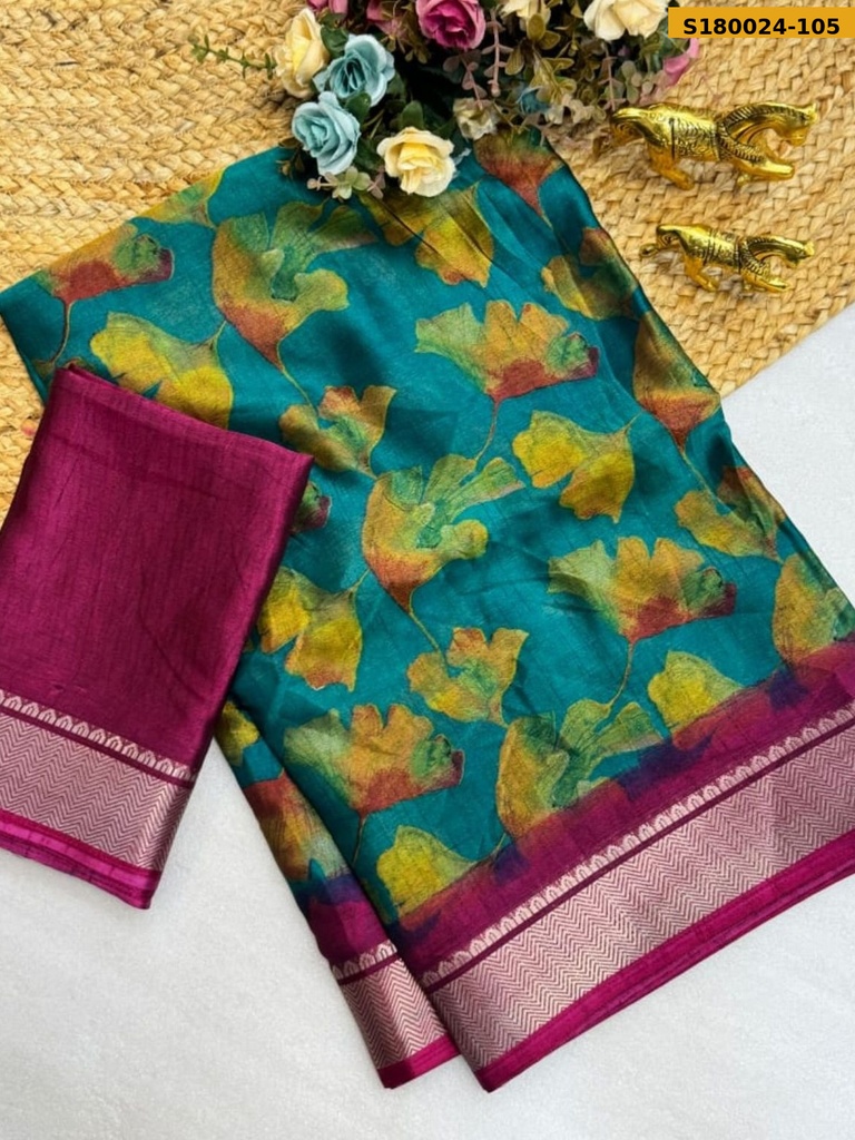 Fancy Bleck Dola Silk Saree