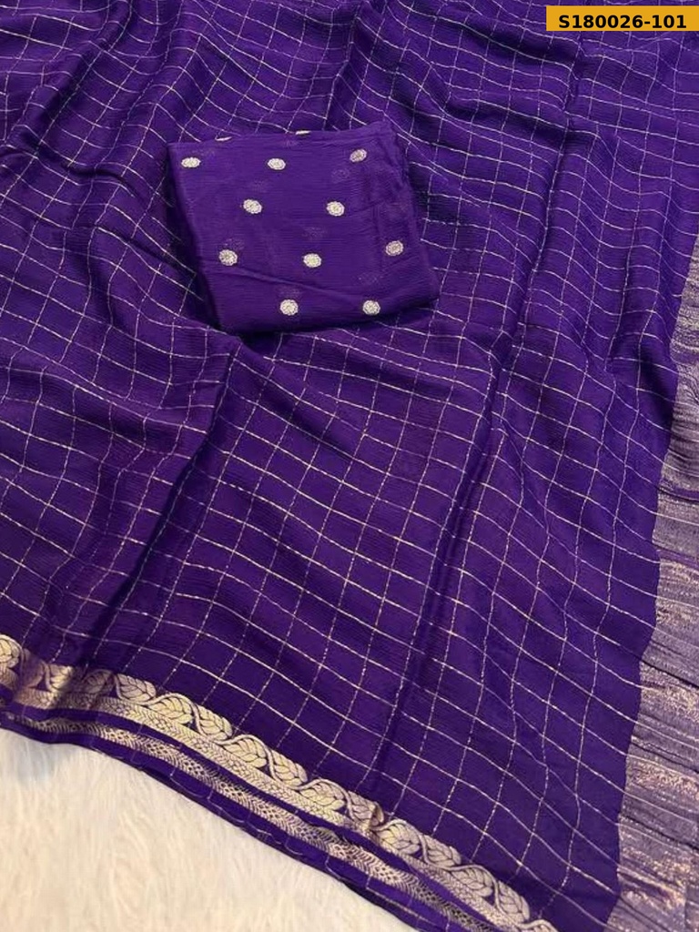 [S180026-101] Fancy Viscose Georgette Saree (S180026-101)