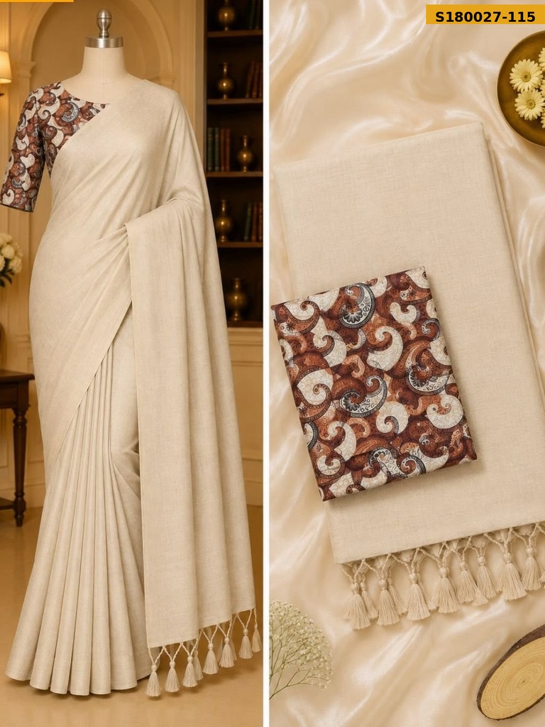 Fancy Khadi Cotton Saree