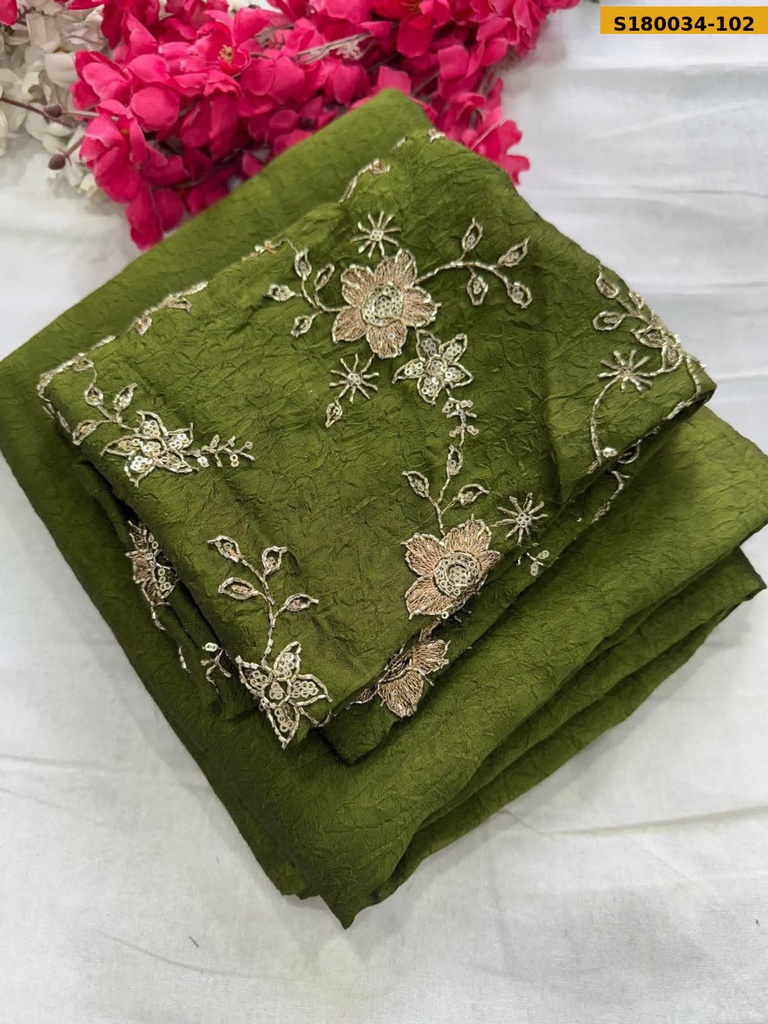 Fancy Rangoli Crush Saree