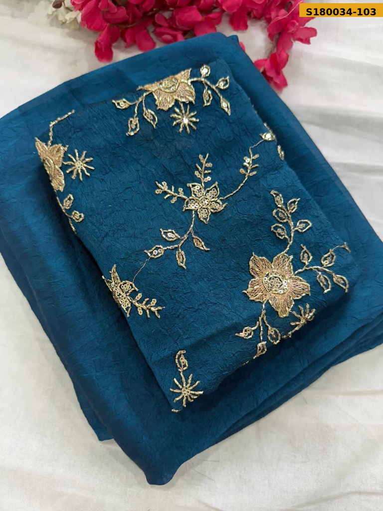 Fancy Rangoli Crush Saree