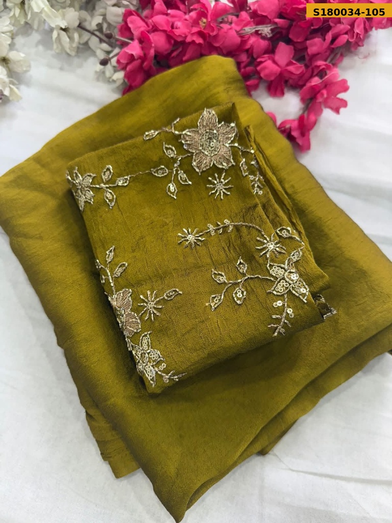 Fancy Rangoli Crush Saree