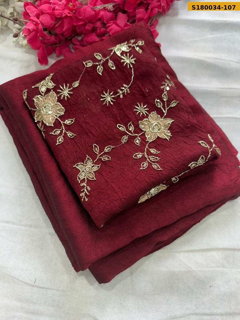 Fancy Rangoli Crush Saree