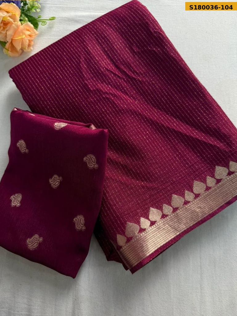 Fancy Chinnon Viscose Saree