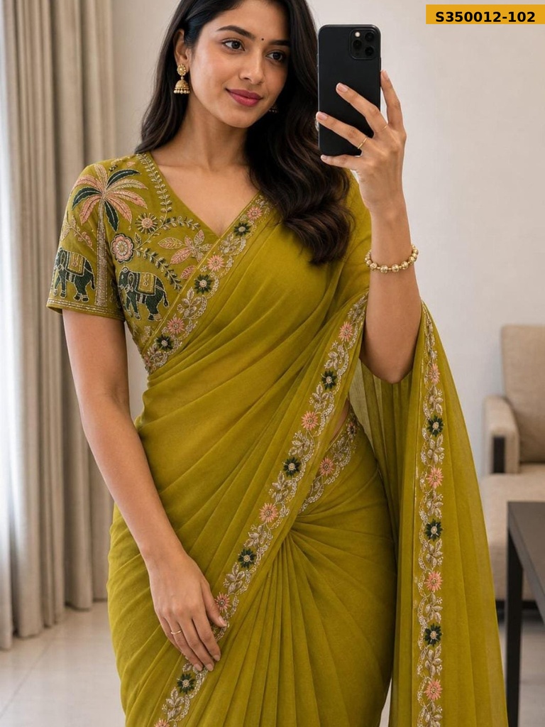 Fancy Star Georgette Saree