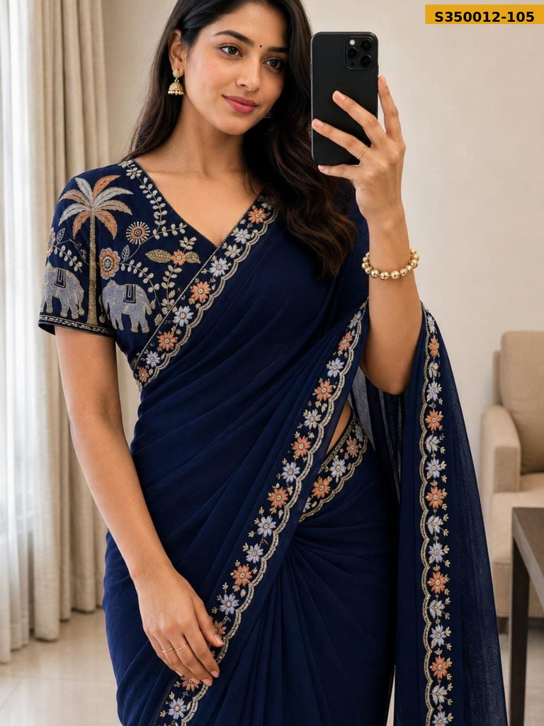 Fancy Star Georgette Saree