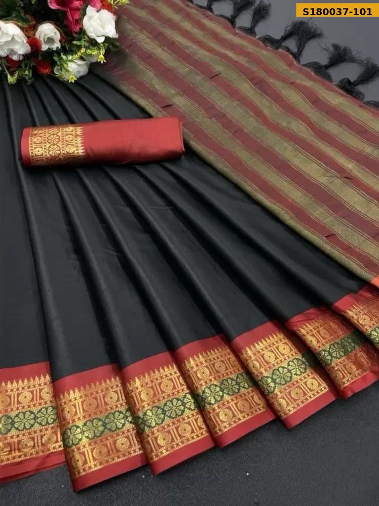[S180037-101] Fancy Aura Silk Saree (S180037-101)